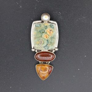 Vintage Amy Kahn Russell Pin/Pendant AKR silver